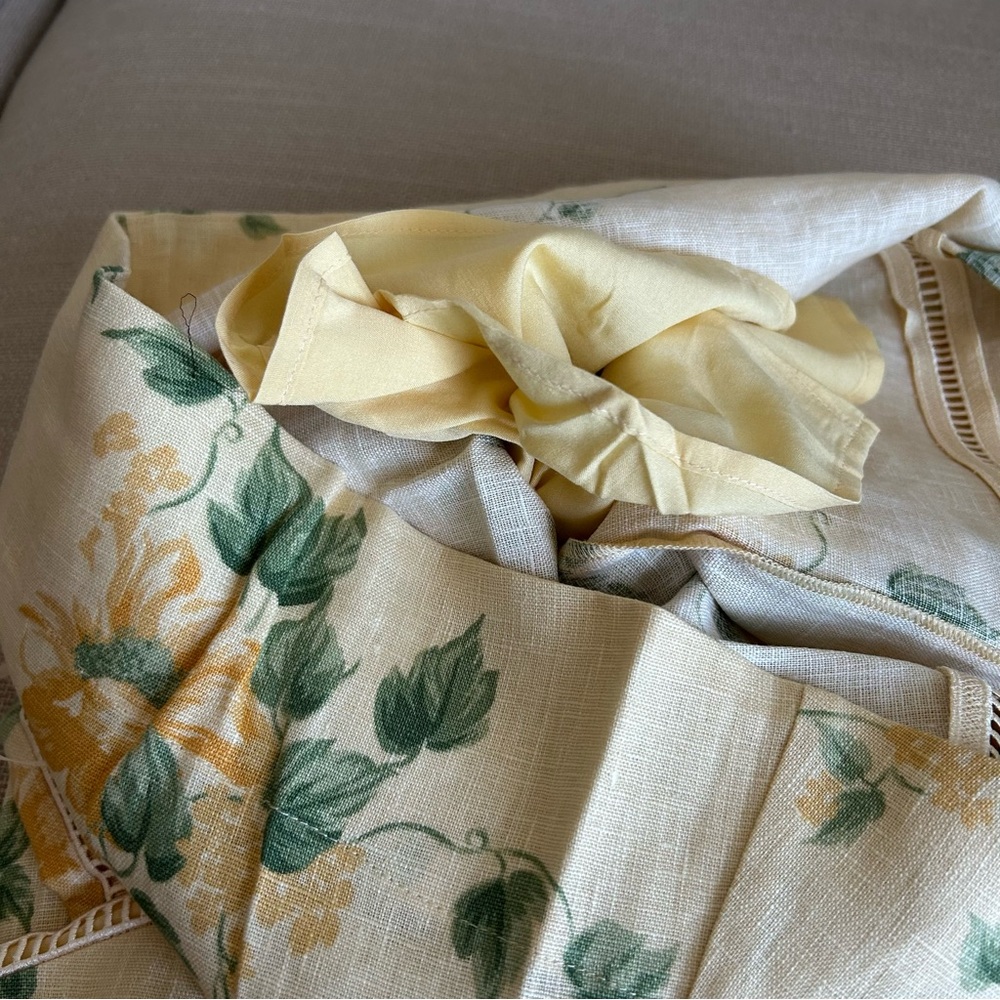 BEST Reformation Everett Linen Midi Dress Radiance Yellow Floral Wedding Casual - Picture 9 of 11